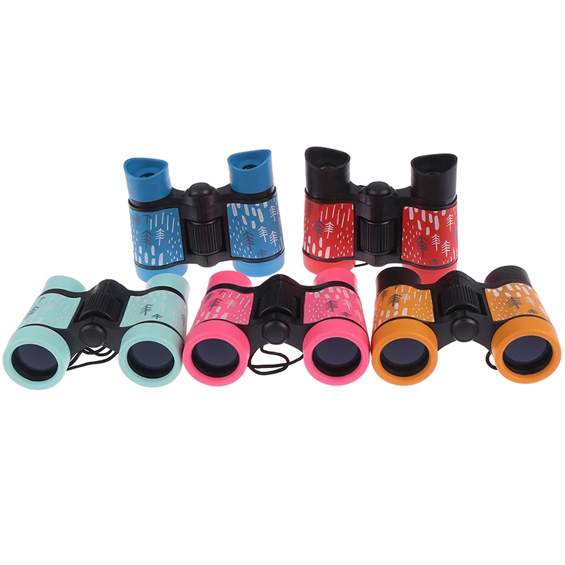 

4x30mm Adjustable Outdoor Hiking Play Toys Suitable For Kids Children's Telescope Color Printed Rubber Grip Non-slip Binoculars