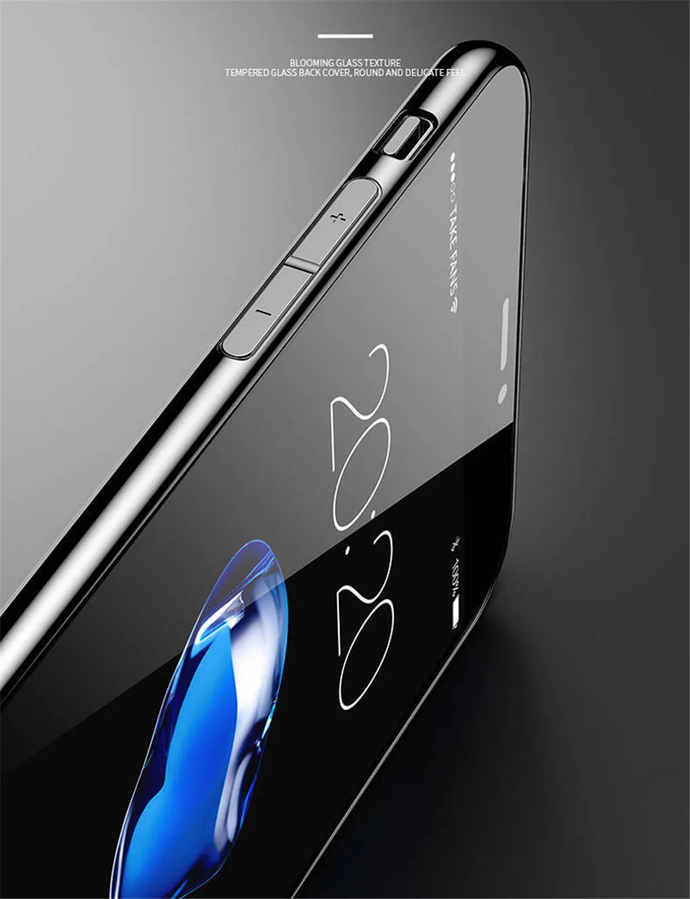 Роскошный металлизированный зеркальный чехол из закаленного стекла для iPhone 7 11 Pro Max X XR XS 6s 8 Xs Max черный глянцевый чехол Etui