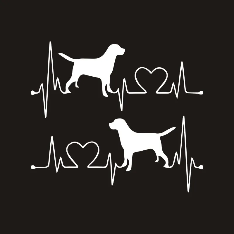 

Fashion Samoyed Dog Heartbeat Chihuahua Dachshund Alaskan Rescue Lifeline Car Body Window Sticker Vinyl Decal Car-styling