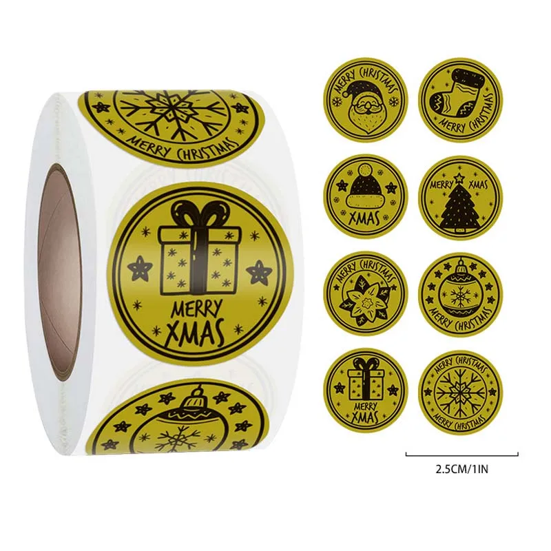 Золотистые круглые наклейки 500 шт. клейкие стикеры уплотнительные пакеты для