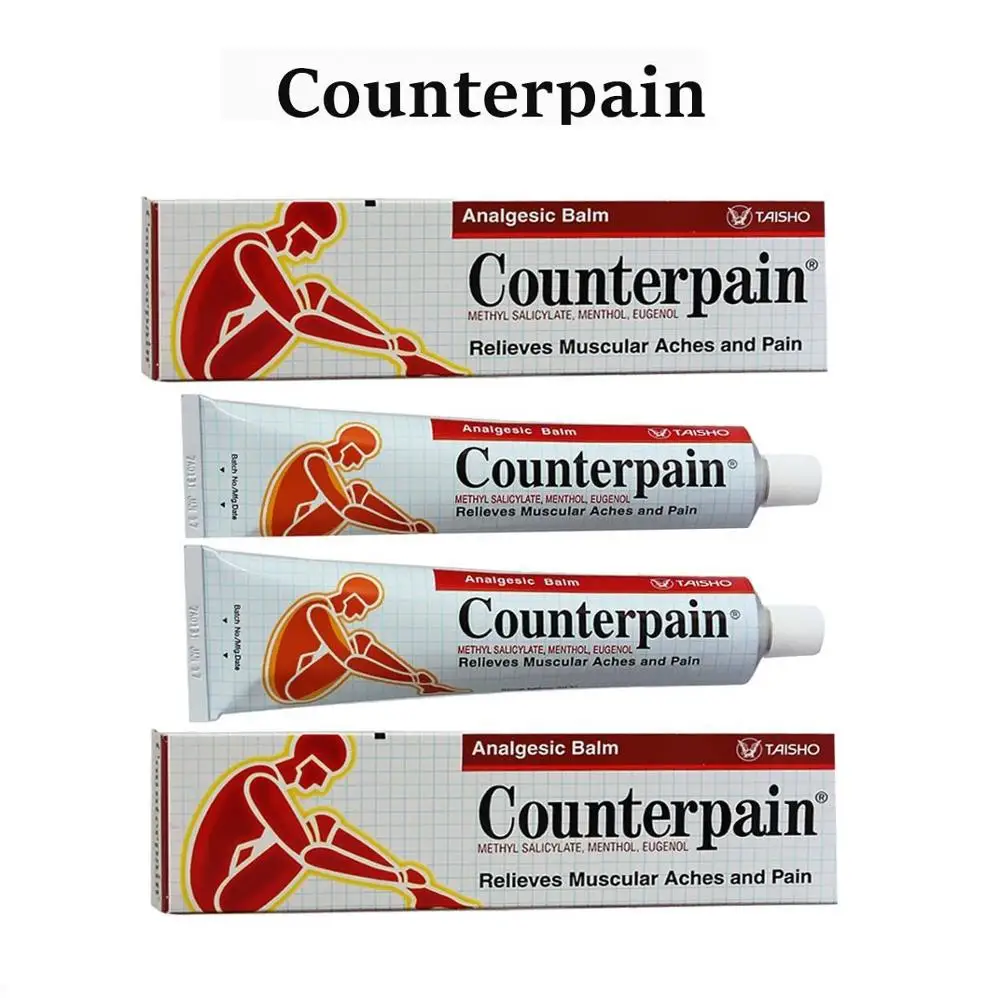 3pcs/lot 120g Counterpain Analgesic Ointment Relieves Joint Arthritis Pain Muscle Ache Sports Injury Sprain Massage Thailand |