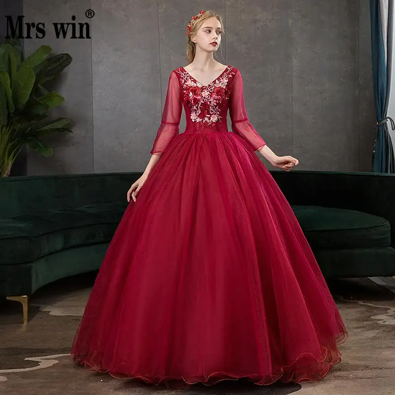 Mrs Win Quinceanera платья 2021 Новое Вечернее платье на выпускной бальное с длинным