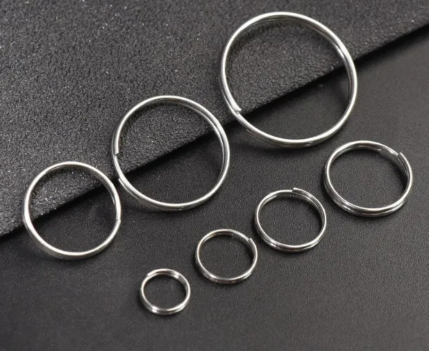 

8-16mm 100pcs Key Holder Open Jump Rings Split Rings Double Loops Circle Keychain Ring Connectors for Jewelry Making Wholesale