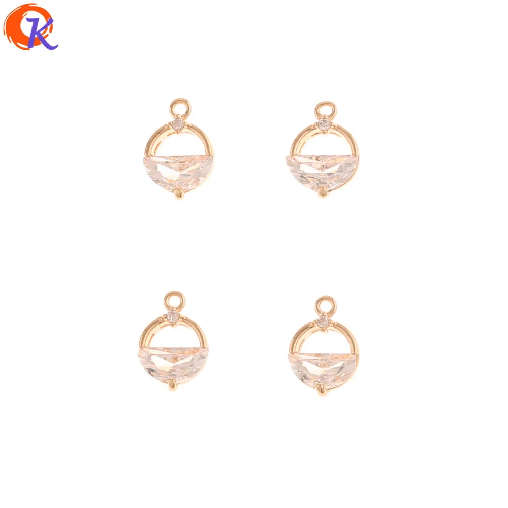 Сердечный Дизайн 50 шт 8*11 мм ювелирные аксессуары/CZ подвески/ручная работа/DIY