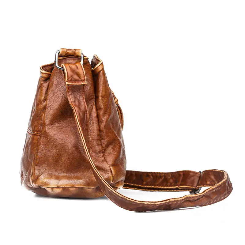 Retro Women Crossbody Shoulder Bags For Handbag Female Soft Washed Leather Purses and Handbags Messenger Sac A Main | Багаж и сумки