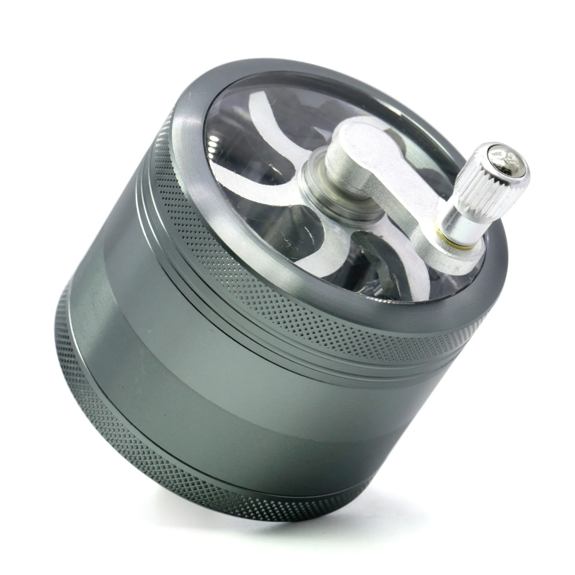 

high quality 4-layer 63mm Hand crank and Convenient smoke grinder Herbal Tobacco Smoke Grinders Herb Accessories