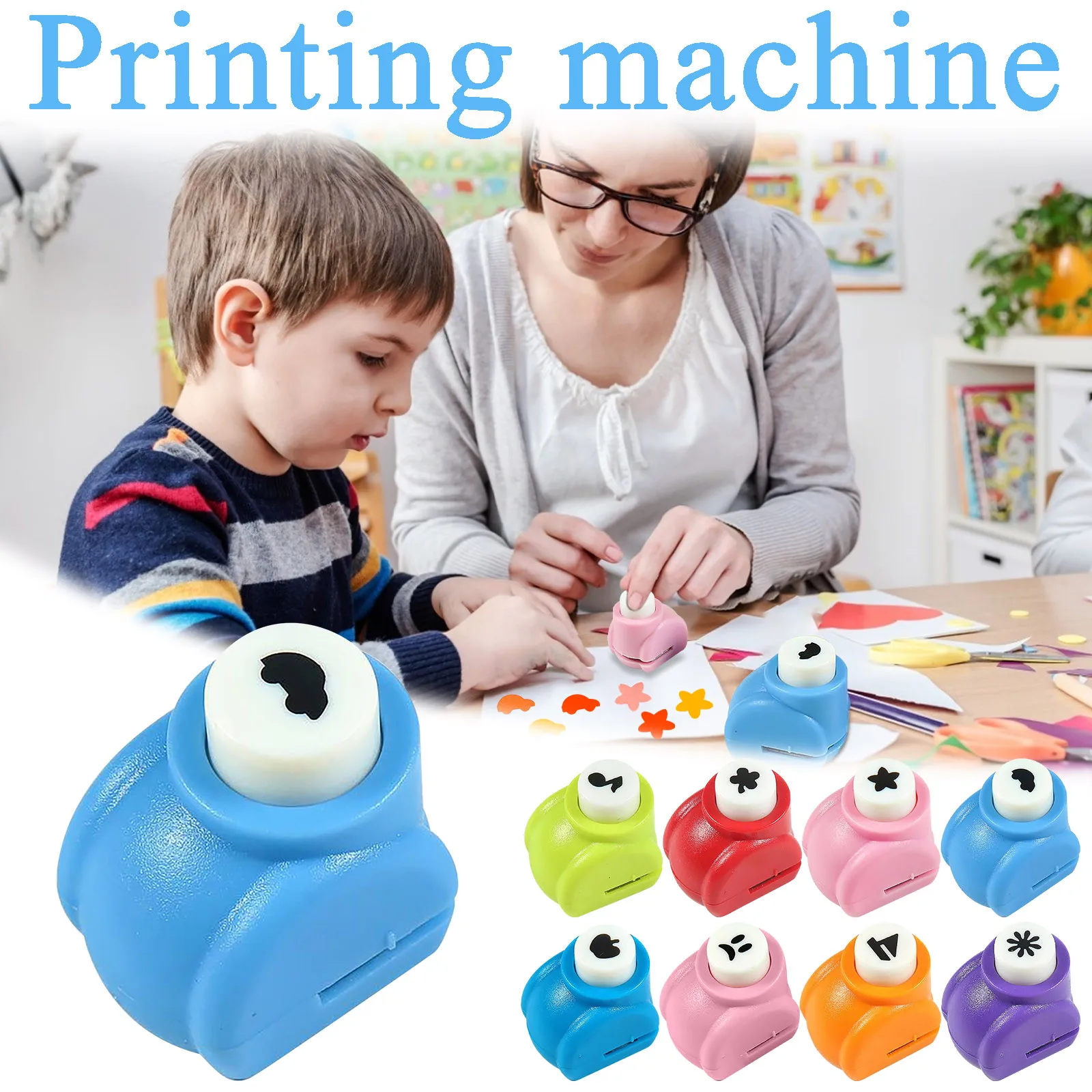 

Children's Handmade DIY Printing Machine Pressure Drawing Punching Machine Cartoon Interest Kids Printing Machine Toy Gifts
