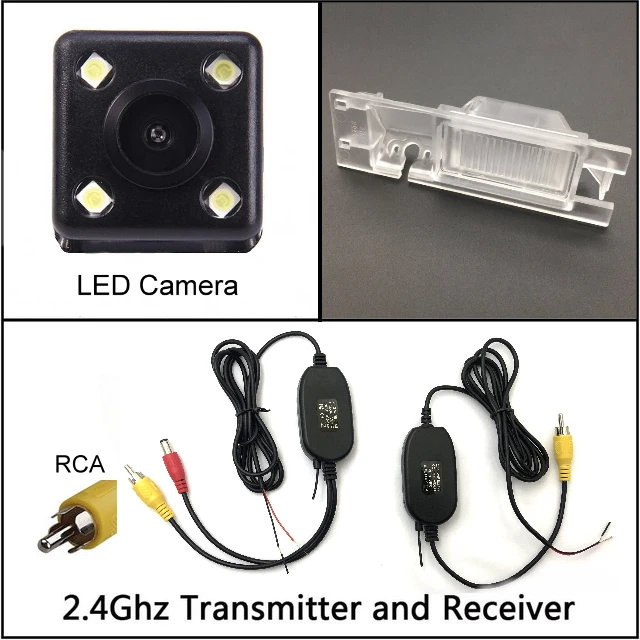 wireless n 4 LED Для Alfa Romeo AR Furiosa 2007- HD CCD Ночное видение автомобиля зеркало заднего вида монитор для парковки Обратного Хода, парковочные резервные фонари заднего вида Камера - Название цвета: wireless n 4 LED