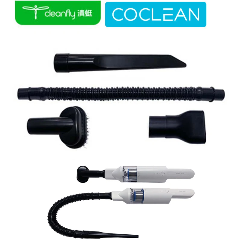 

Cleanfly CoClean H1 H2 FV2 Hand Portable Vacuum Cleaner Fitting Set Adapter Hose Long Nozzle Brush Head Full Set