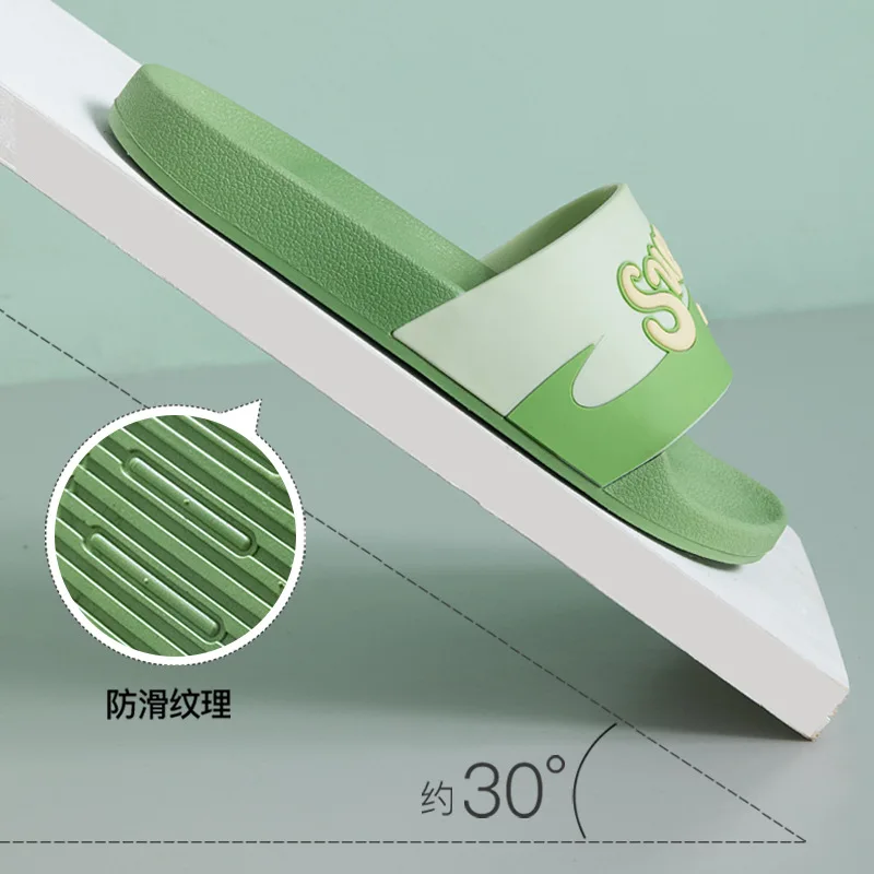 Шлепанцы женские/мужские Нескользящие Мультяшные фрукты ПВХ для ванной комнаты