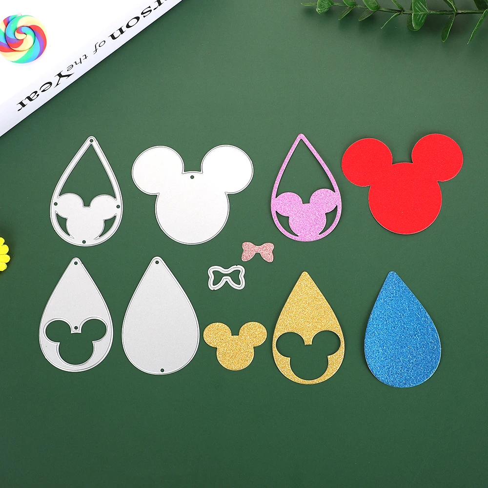 

5PCs/Set Reusable Earring Metal Cutting Dies Card Making Scrapbooking Album Decor Mold Embossing Folder Cut Template Stencil