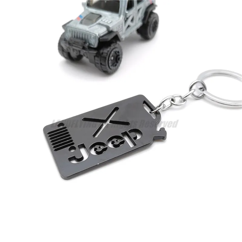 Лидер продаж брелок для автомобильных ключей Нержавеющая сталь Jeep Wrangler JL форма