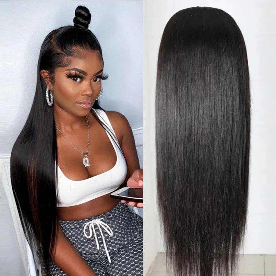 

Парик для чернокожих женщин, бразильские прямые волосы из натуральных волос, 5x5, 4x4