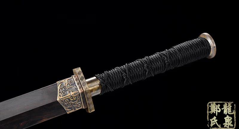 Традиционный китайский меч ручной работы складные стальные двухсторонние