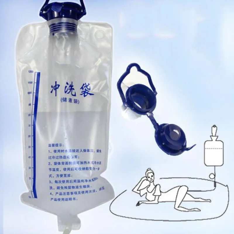 1200 мл игрушки запор Детокс сумка для клизмы Анальная Чистка вагинальное моющее