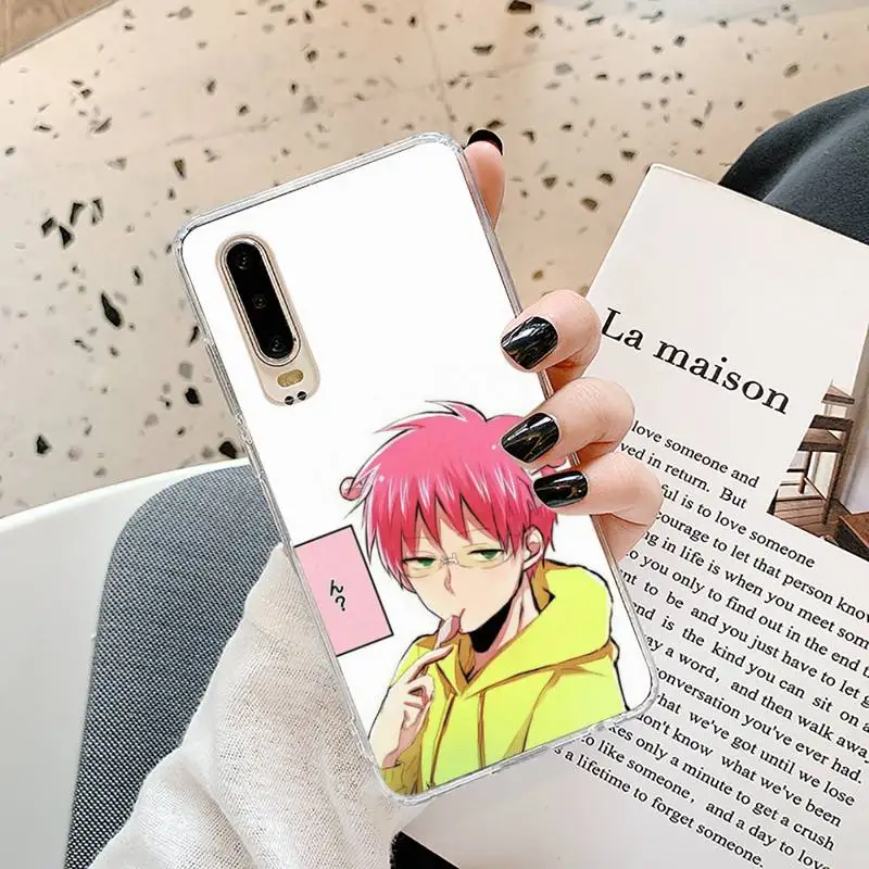 

Saiki Kusuo no Psi Nan Phone Case Transparent for Samsung A71 S9 10 20 HUAWEI p30 40 honor 10i 8x xiaomi note 8 Pro 10t 11