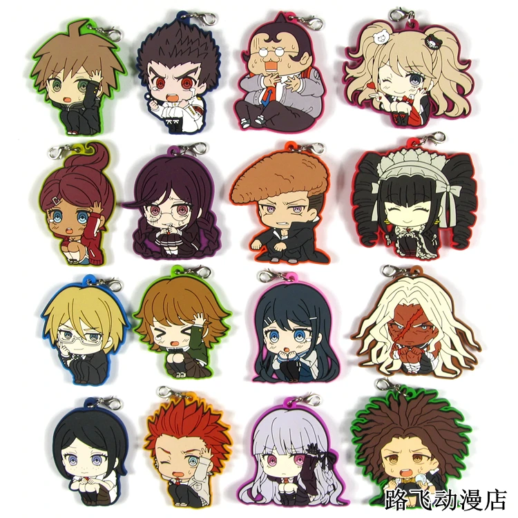 Оригинальный аниме Danganronpa резиновый брелок кулон Happy Havoc джунко эношима Подвески
