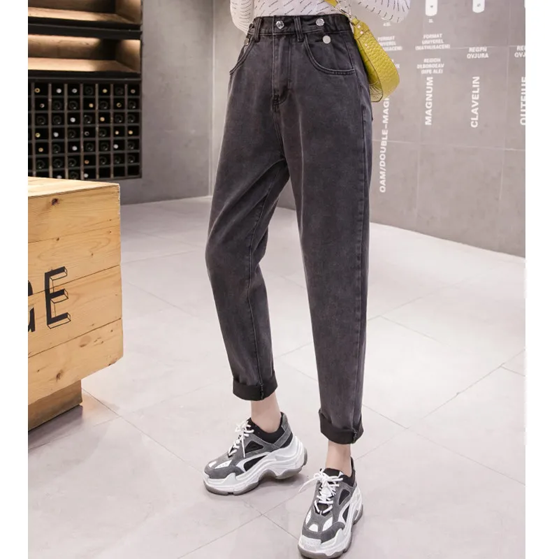 Джинсы JUJULAND женские свободные винтажные брюки султанки из хлопка джинсы с