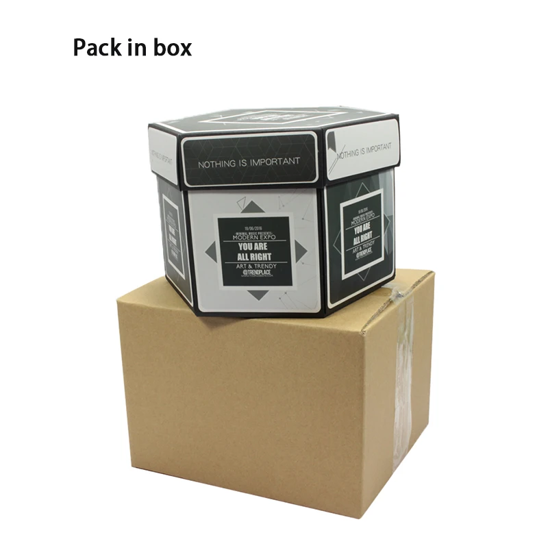 Шестиугольник DIY сюрприз любовь взрыв коробка скрапбук фотоальбом годовщина