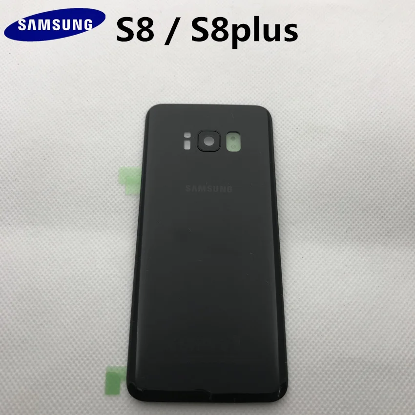 Оригинальное заднее стекло samsung S8 G950 G950F/S8+ G955 G955F S8 Plus корпус крышка батареи задняя крышка чехол с наклейкой