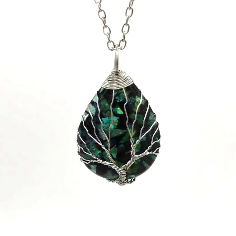 Женское ожерелье с подвеской в виде цветной капли воды|Ожерелья подвеской| |