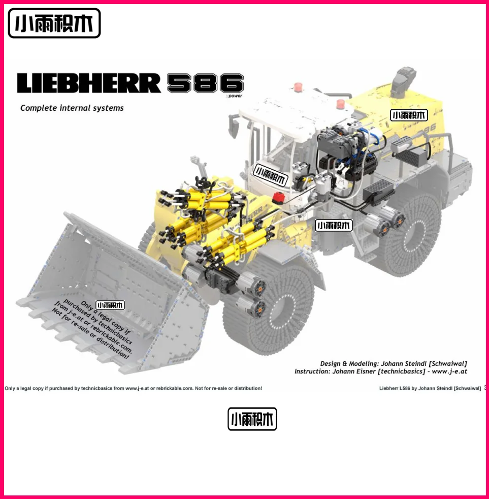 Verkaufen Bausteine Kompatibel Mit Lego Montage Technologie Liebherr L586 Loader Elektrische Fernbedienung Modell Kinder Puzzle