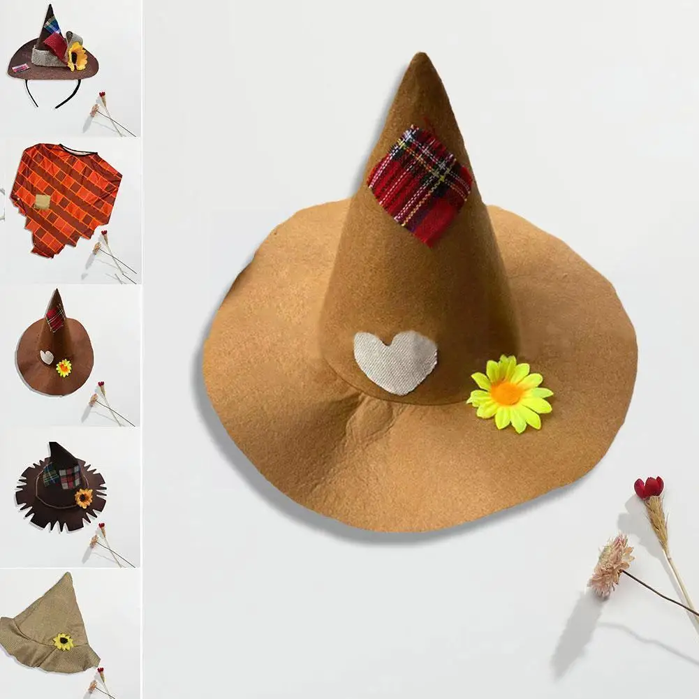 Головной убор с ведьмой на Хэллоуин плащ детская шапка волшебника косплей макияж