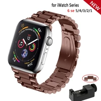 stainless steel strap for apple watch band 42mm 38mm 40mm 44mm metal watchband bracelet iwatch series 6 5 4 3 2 1 accessories