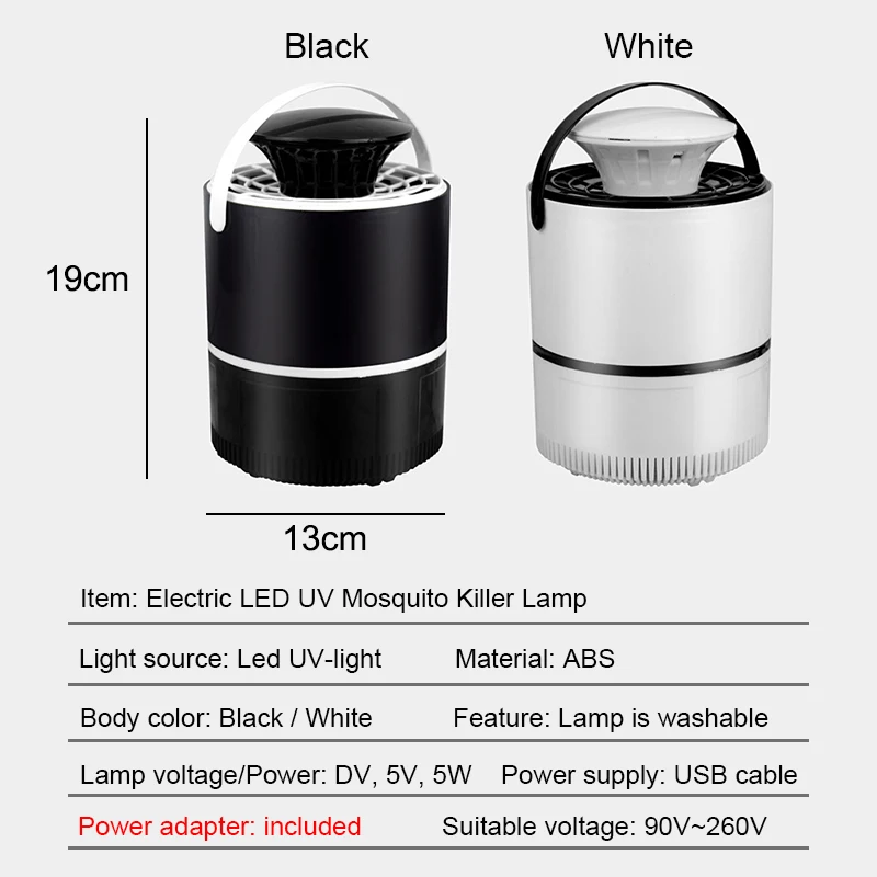 USB инсектицидная лампа Светодиодный УФ анти ловушка для комаров Москито