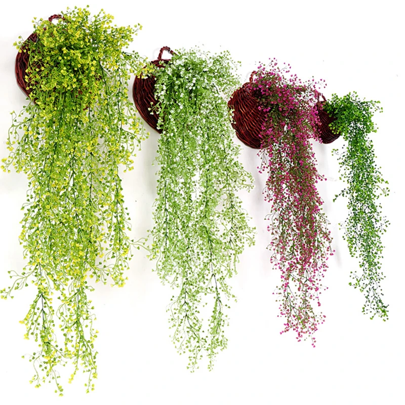 

80cm Artificial Fake Silk Flower Vine Garden Decor Hanging Garland Plant Artificial Plant Artificial Ivy Leaf Home Wedding Decor