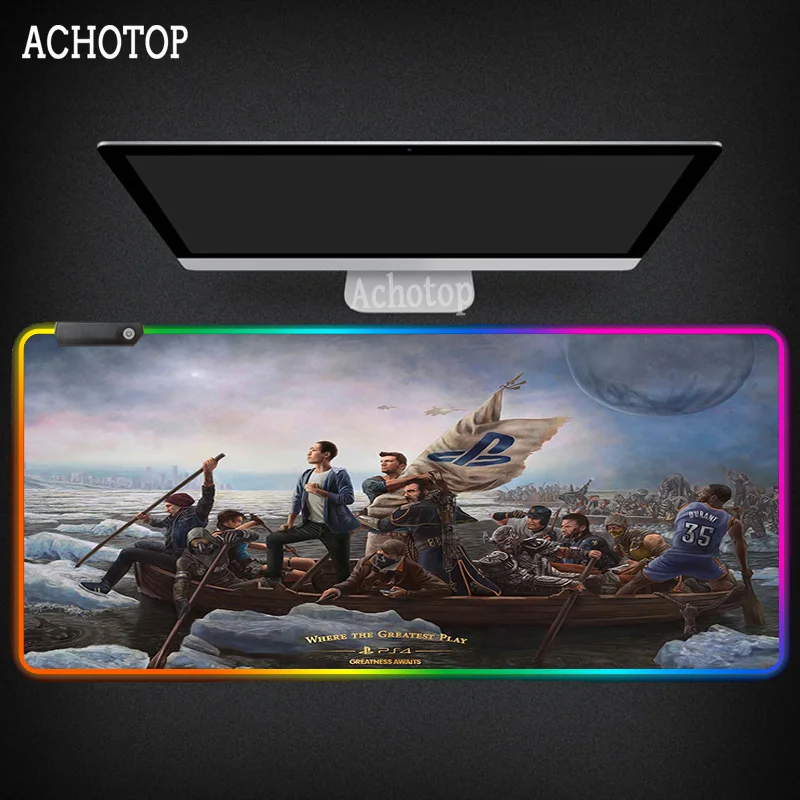 

RGB Playstation Mousepad Gaming Notbook Mouse Pad Gamer Mat PC High Quality Game Computer Desk Padmouse Keyboard LED Play Mats