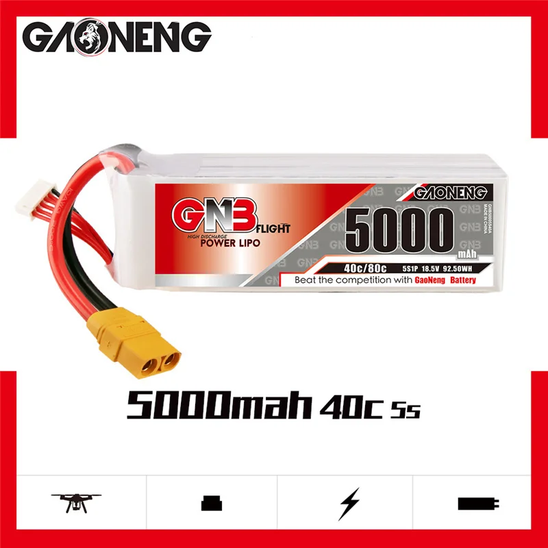 

Gaoneng GNB 18,5 V 5000 /, 40C/80C LiPo RC HV 5S RC