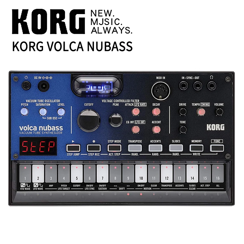 Аналоговый синтезатор клавиатуры с вакуумной трубкой Korg volca nubass | Спорт и