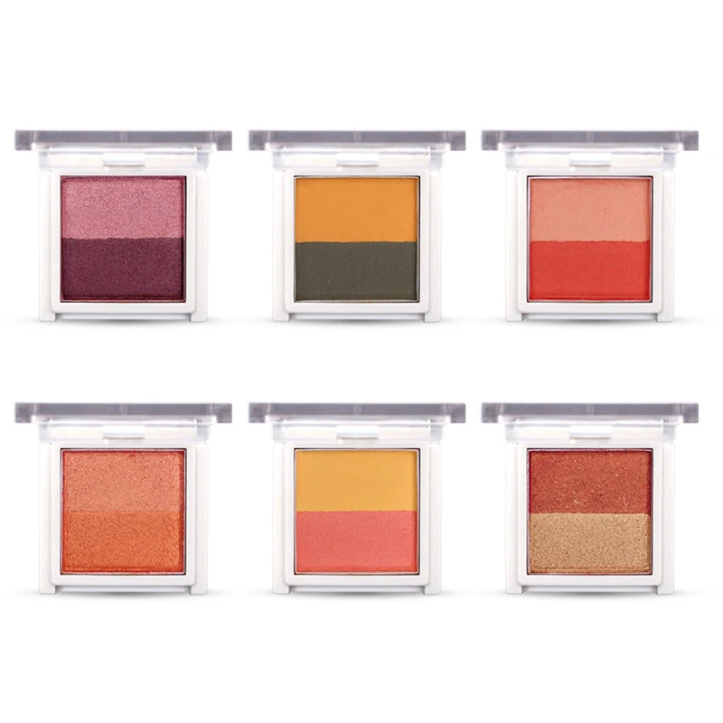 Lazy Eye Makeup 2 Цвета Палитра теней для век красивые Румяна Пудра длительная палитра