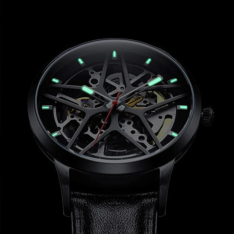 Bestdon Креативные мужские часы автоматические механические Спортивные Скелетон