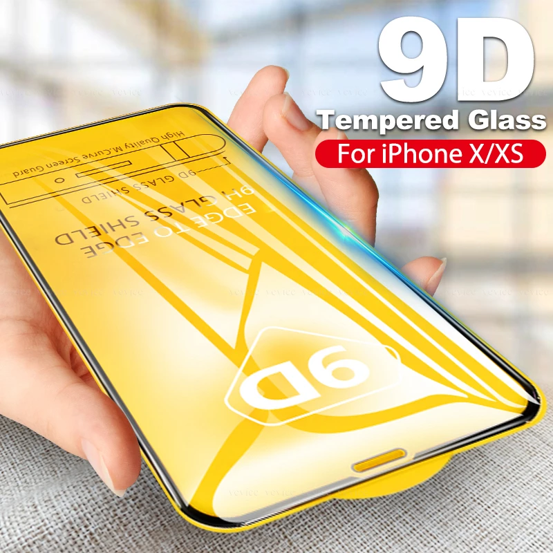 9D полное покрытие экрана закаленное стекло для iPhone 11 Pro Max XS 8 7 6 Plus XR X царапинам