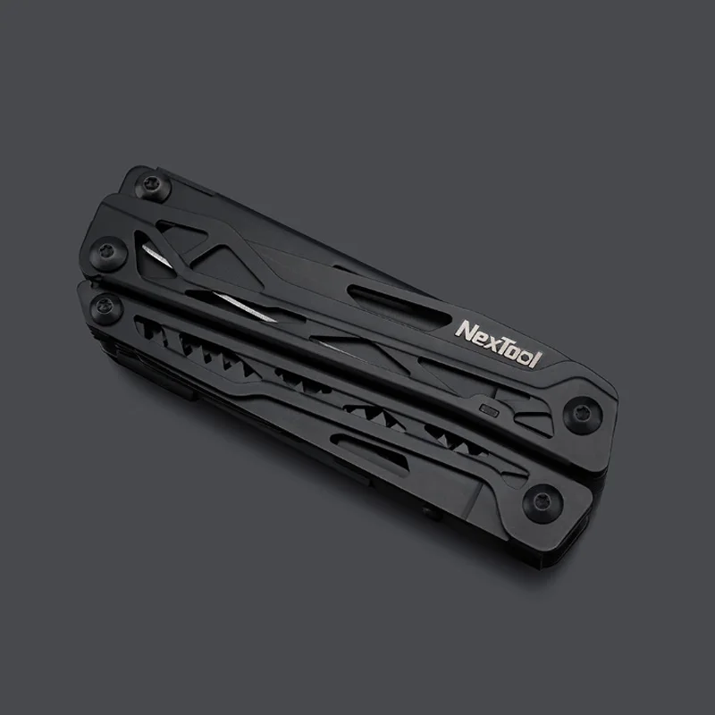 Черный Xiaomi Mijia Nextool многофункциональный карманный складной нож лезвие из нержавеющей стали для охоты кемпинга инструмент для выживания острый открытый - Цвет: Черный