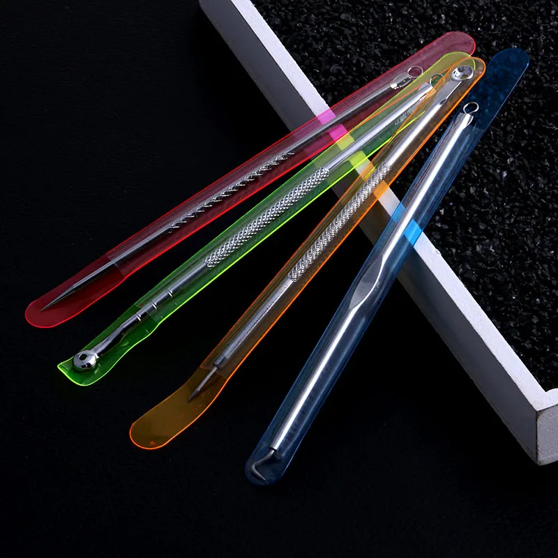 4Pcs New Nobby Pimple Acne Remover Blemish Comedone Extractor Needles Tool Set