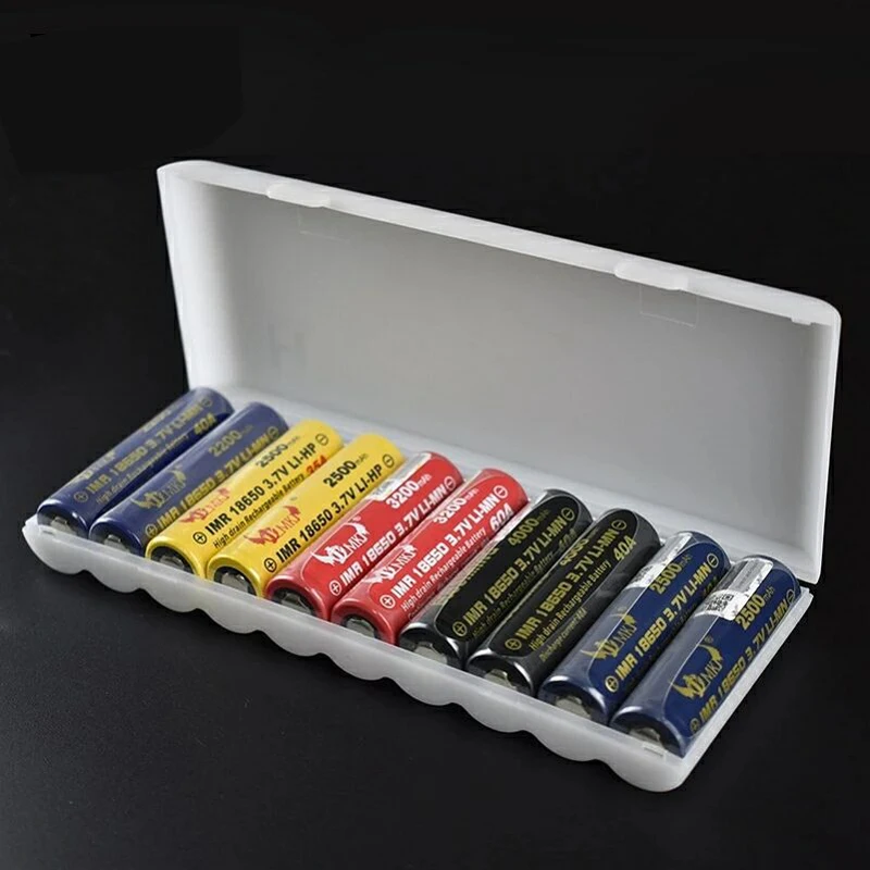 MasterFire 150pcs/lot 10 X 18650 Batteries Holder Case 18650 Battery Power Sell Plastic Storage Box Bag Hard Case Cover