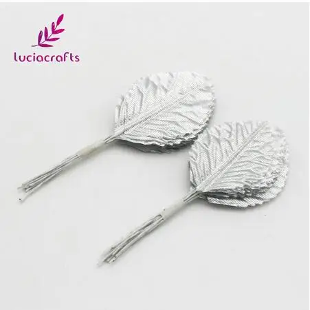 SALE Lucia crafts 24pcs Artificial Leaf Silk Cloth Green Leaves Florist DIY Home Party Wedding Decorative Accessories CA0809 | Дом и сад