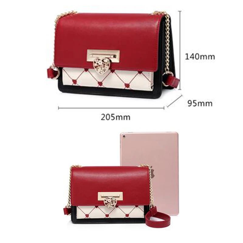 

Small Crossbody Bags for Women Chain Pu Leather Cute Sling Bag Messenger Female Hasp