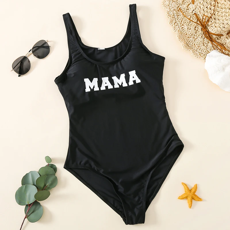 Летний купальный костюм для всей семьи с цветочным принтом Купальный мамы и