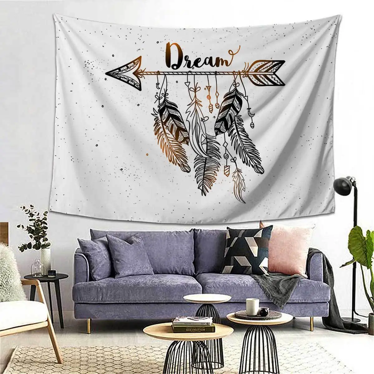 

1pc 100*150cm Abstract Background Cloth 100% Polyester Wall Tapestry Forest Luxurious College Dorm Decor Home Art Tapestry