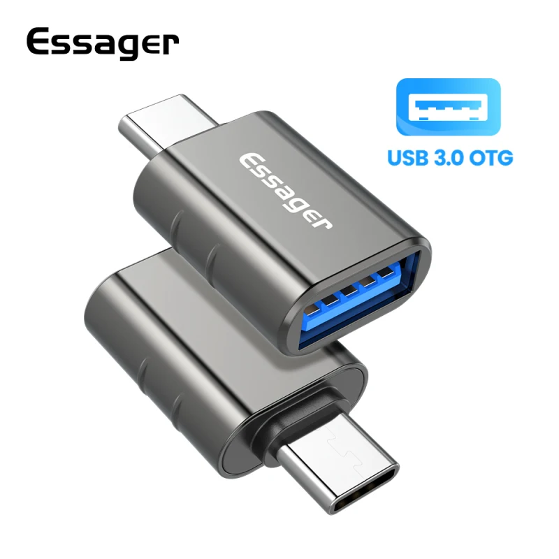 

USB 2.0 3.0 Type C OTG Adapter To USB C Male Adapter Aluminum Alloy Adapter USB-C Female Connector Support Phone Fast Charging