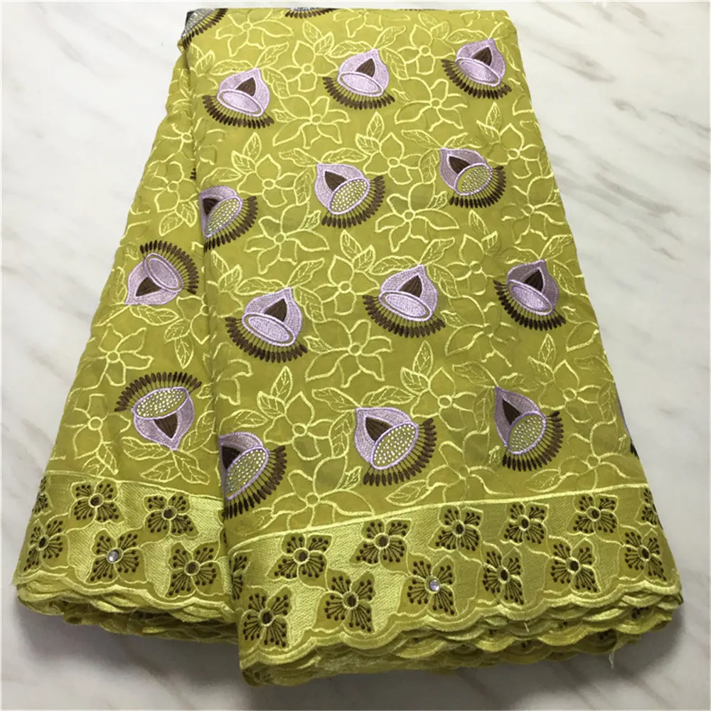 Бирюзовая зеленая африканская кружевная ткань с вышитыми камнями швейцарская