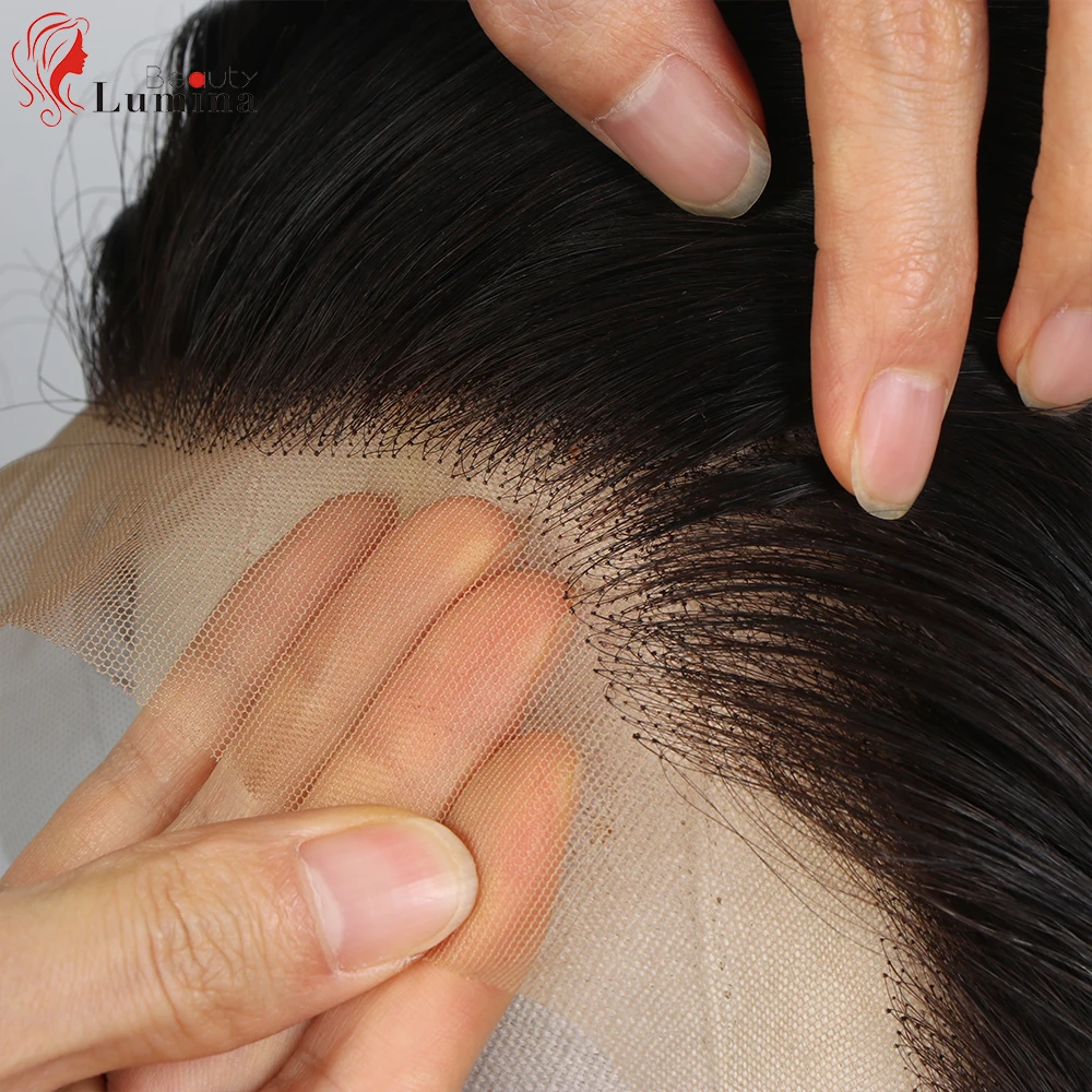 11x4 Transparent Lace Frontal With Cap 100% Human Hair Pre-plucked Brazilian Straight Lace Frontal Only Remy Hair Natural Color