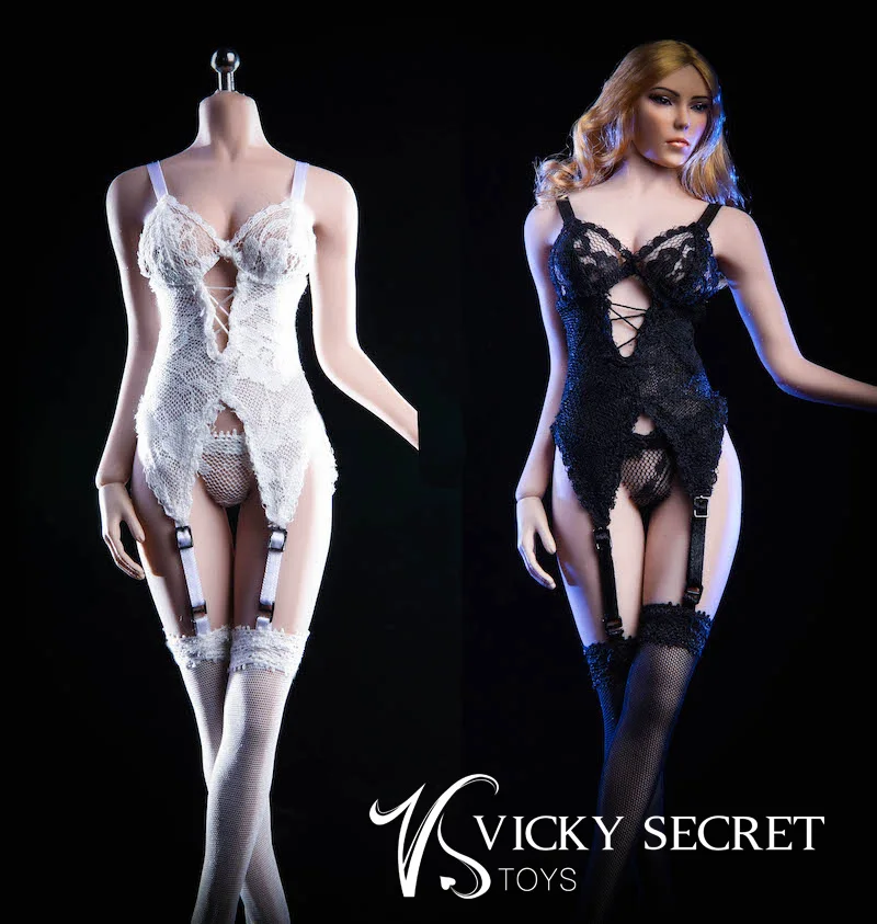 Комплект нижнего белья VSTOYS 18XG29 1/6th чулки на петельках | Игрушки и хобби