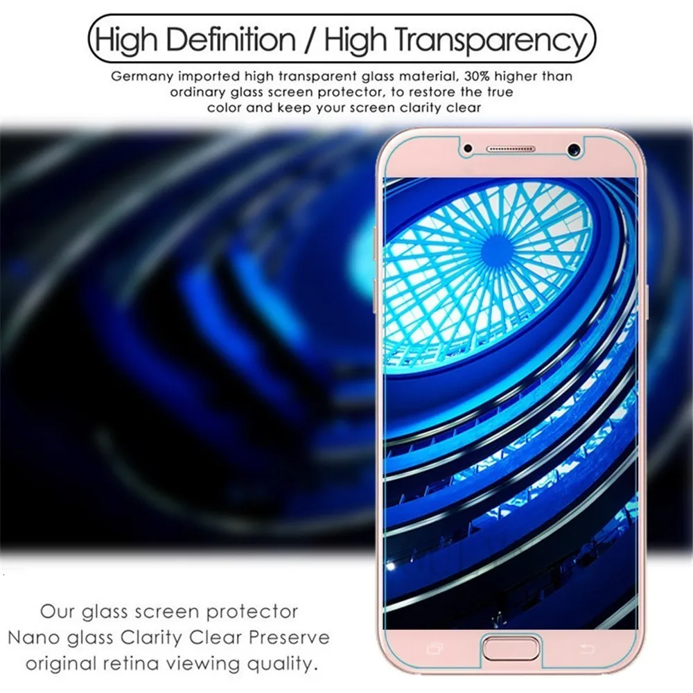 Высококачественное закаленное стекло для samsung Galaxy A50 A 10 20 30 40 60 70 80 90 M 10 20 30 J4 Core защитная пленка HD