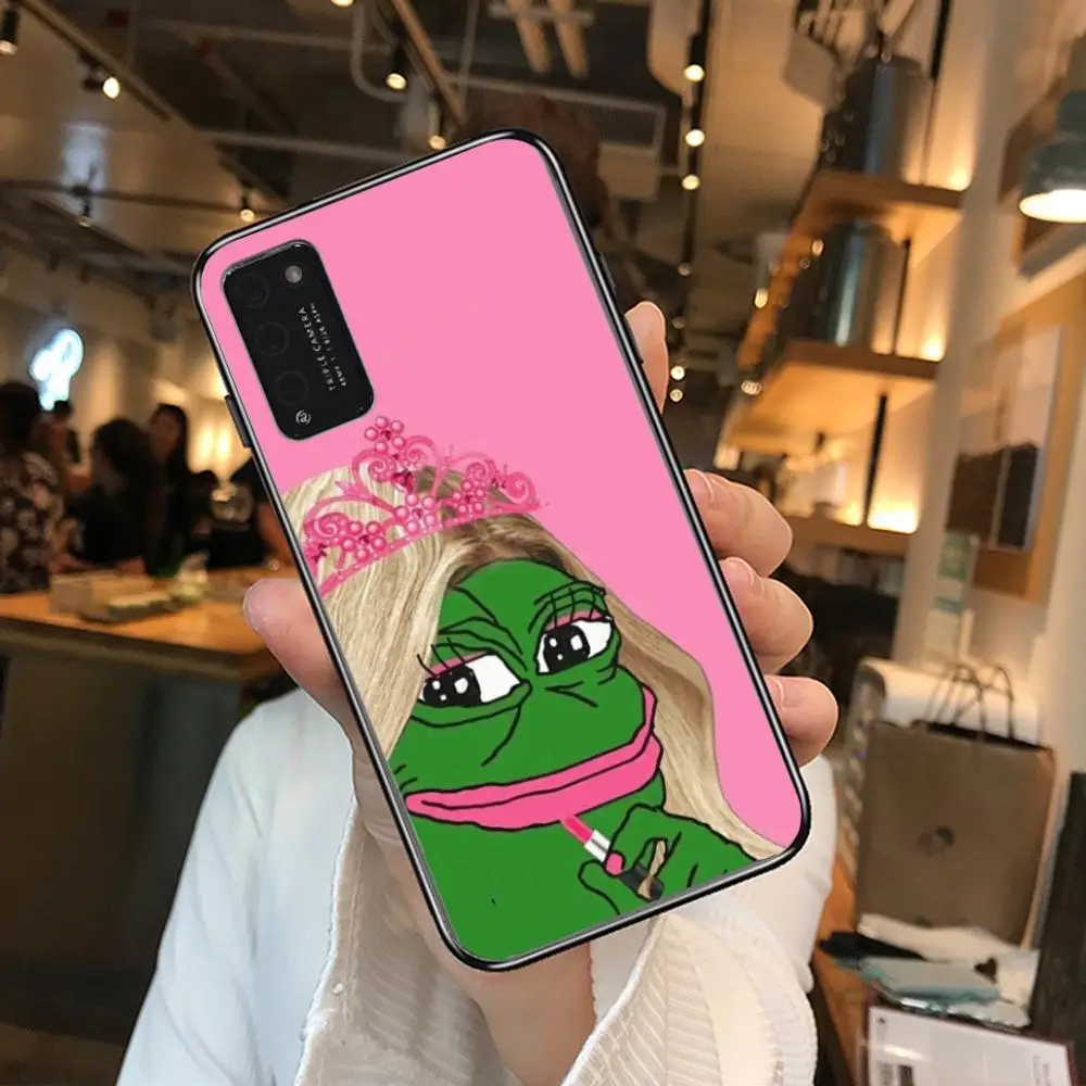 

Frog Famous Clear Phone Case For Huawei Honor 10 20 30 9 X Pro Lite V 5G RU Black Etui Coque Hoesjes Comic Fashion