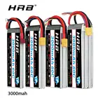 Аккумулятор HRB Lipo 2s 3s 4s 6S 3000mah 11,1 v 14,8 v 22,2 v lipo 60C для радиоуправляемой машины, лодки, самолета 450 500x 550E 600, вертолета, дрона, лодки